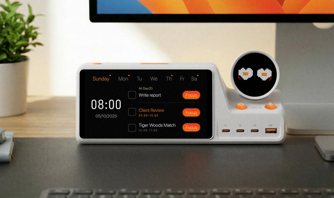Is ZIEA One an AI Calendar Device? How It Combines Calendar Sync, Deep Focus, Next 3, and 160W Charging