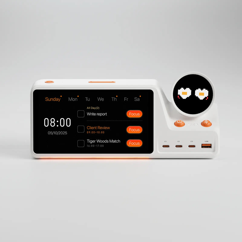 ZIEA One is an AI desktop calendar and focus device