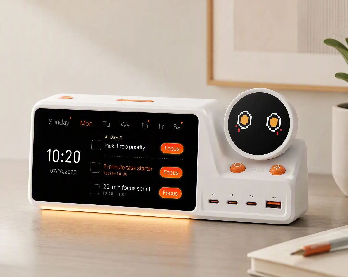 AI-Powered Desktop Calendar, Focus Device & Smart Planner