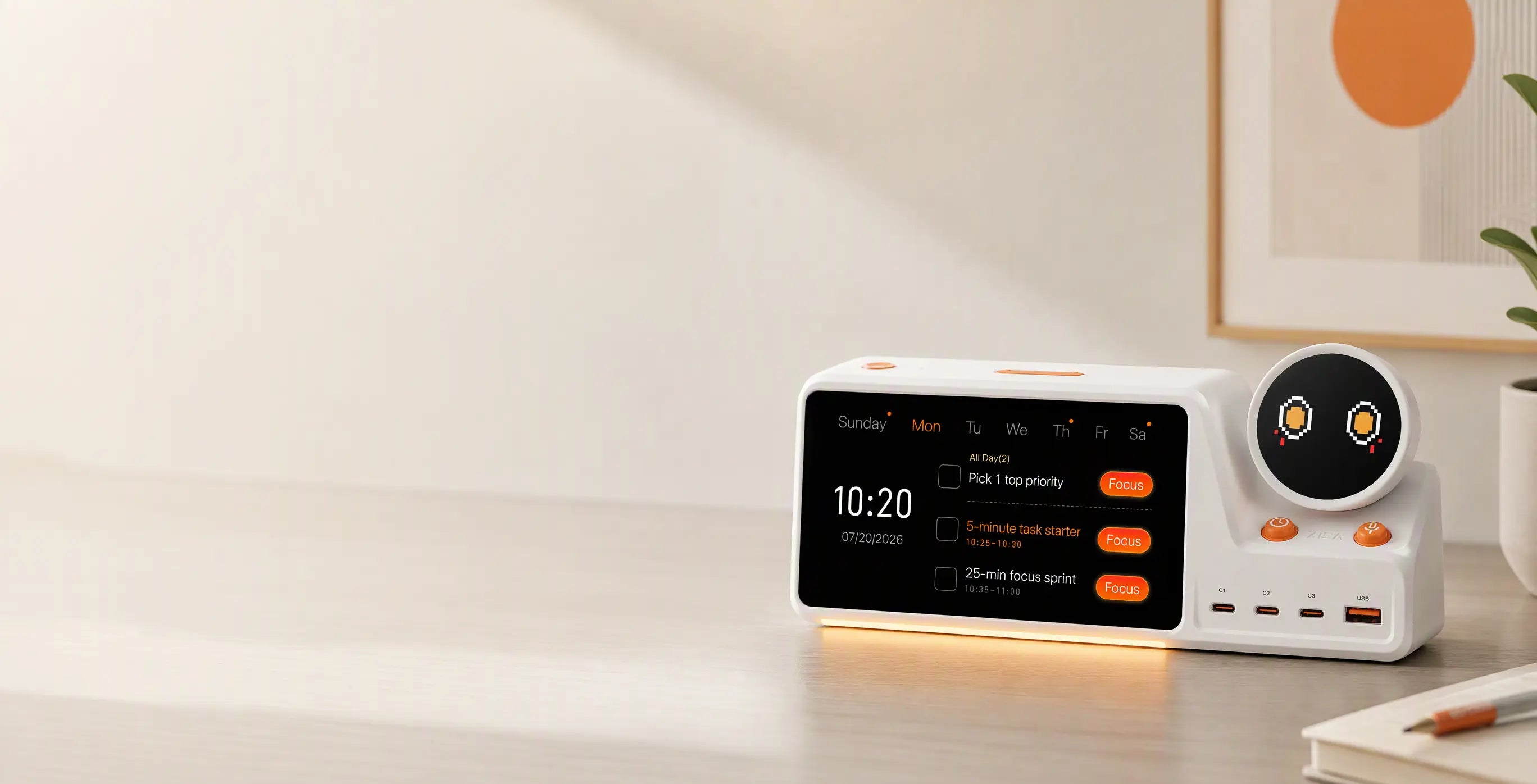 AI-Powered Desktop Calendar, Focus Device & Smart Planner