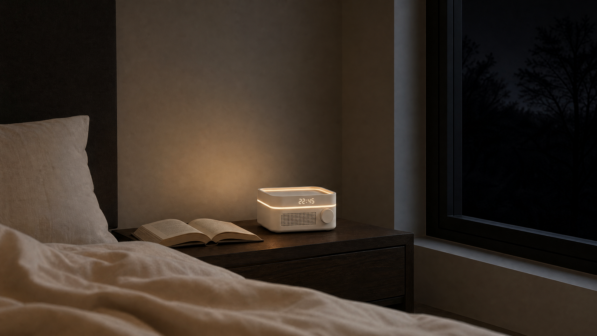 ZIEA Nest on a bedside table