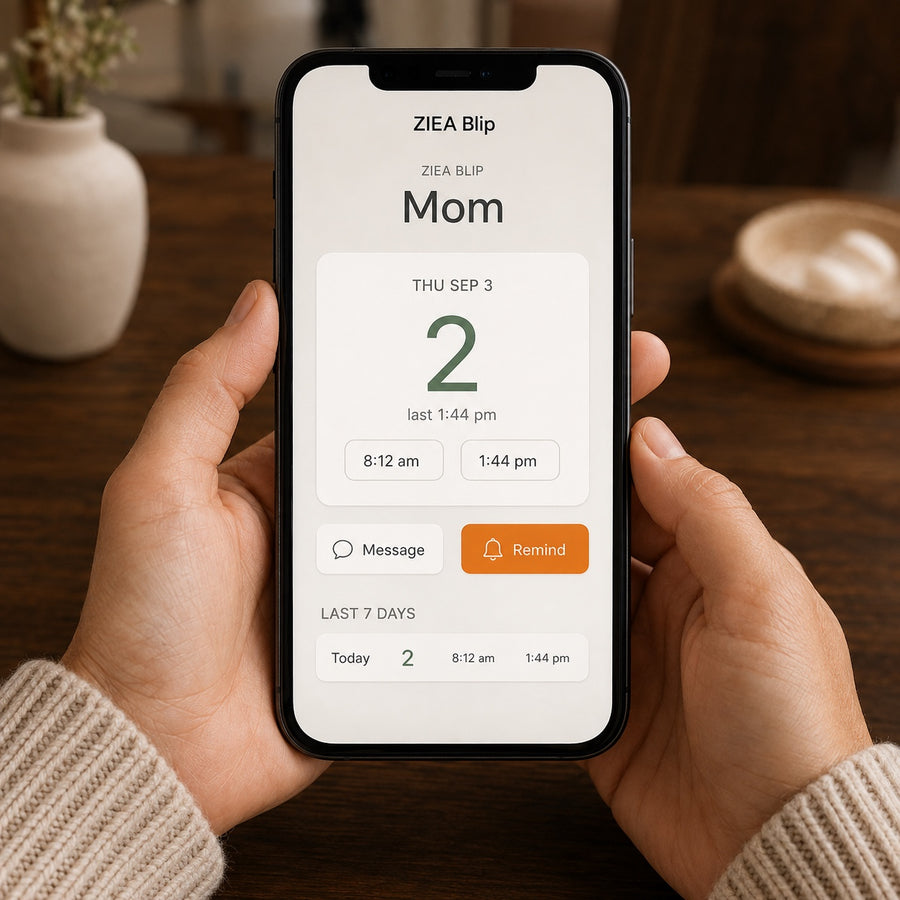 The check-in and a note on a family member’s phone